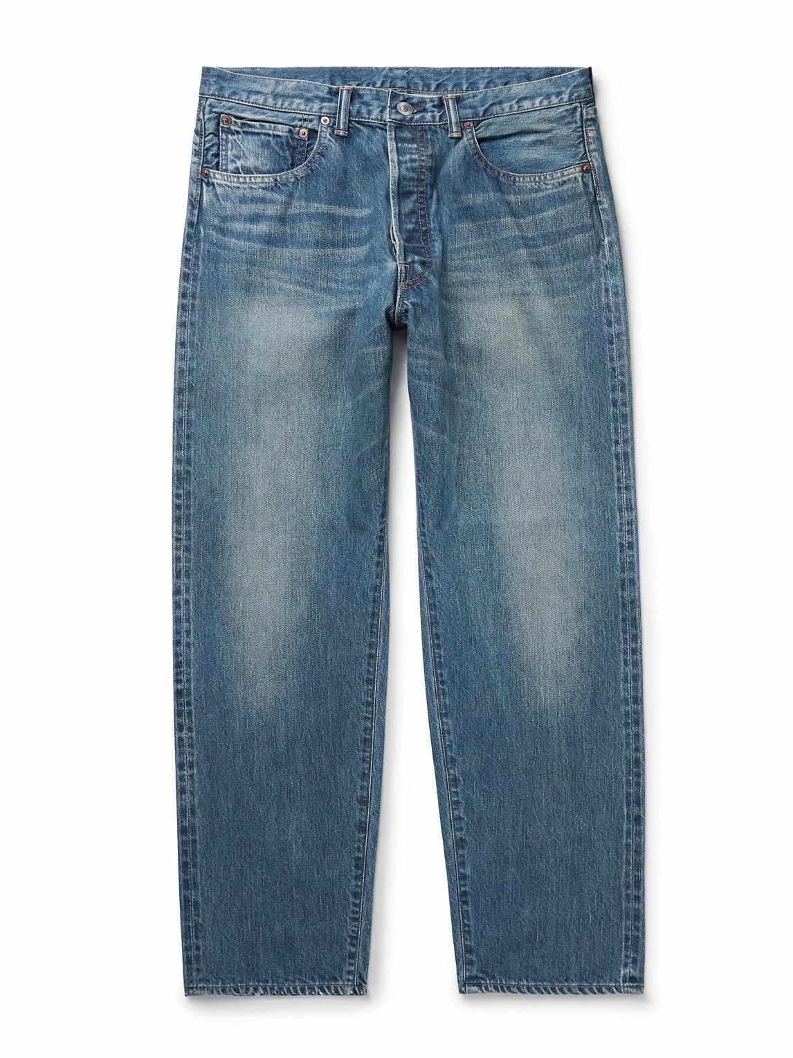 A.PRESSE - Straight-Leg Selvedge Jeans - Blue