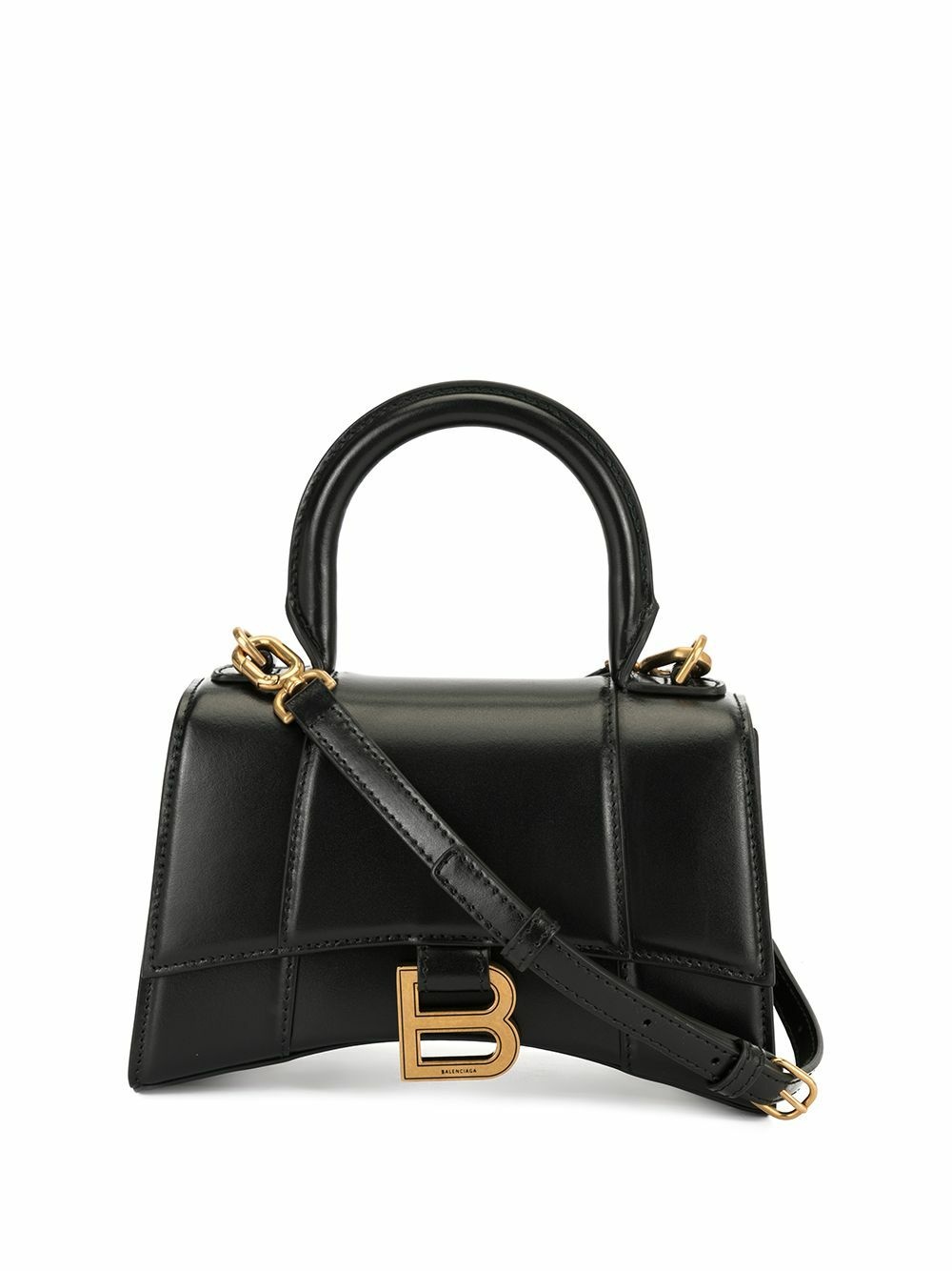 BALENCIAGA - Hourglass Xs Leather Handbag Balenciaga