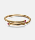Marina B 18kt yellow gold bangle with rubies and diamonds