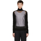 Neil Barrett Black Sheer Crewneck Sweater