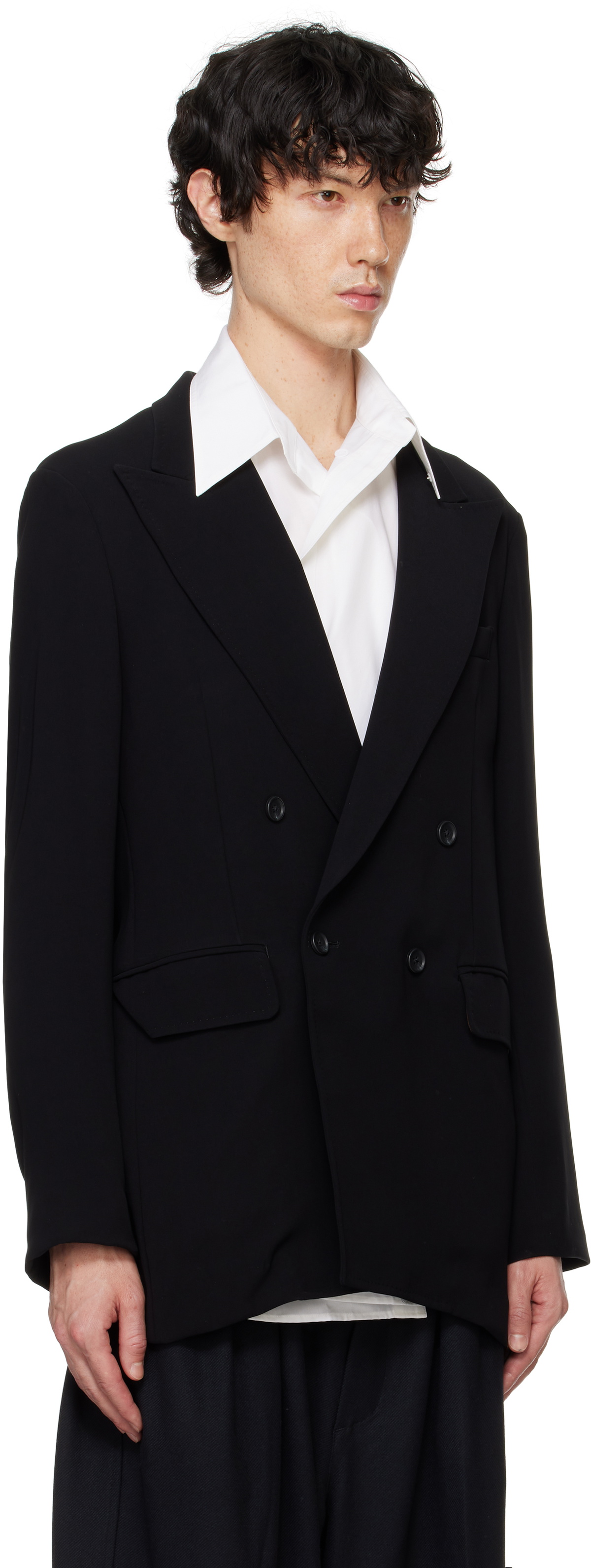 RAINMAKER KYOTO Black Double Breasted Blazer
