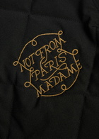 DRÔLE DE Monsieur La Veste Slogan Tresses Quilted Woven Jacket Black