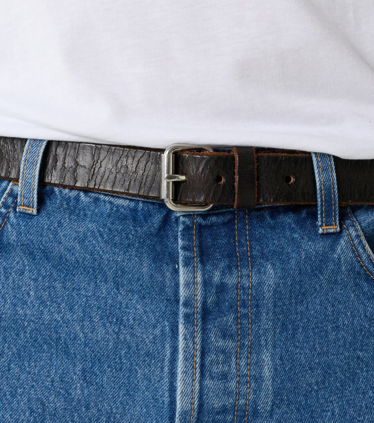 The Row Geo leather belt
