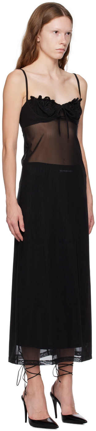 Y/Project Black Wire Brasier Midi Dress