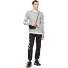 Off-White Grey and White Knit Logo Sweater