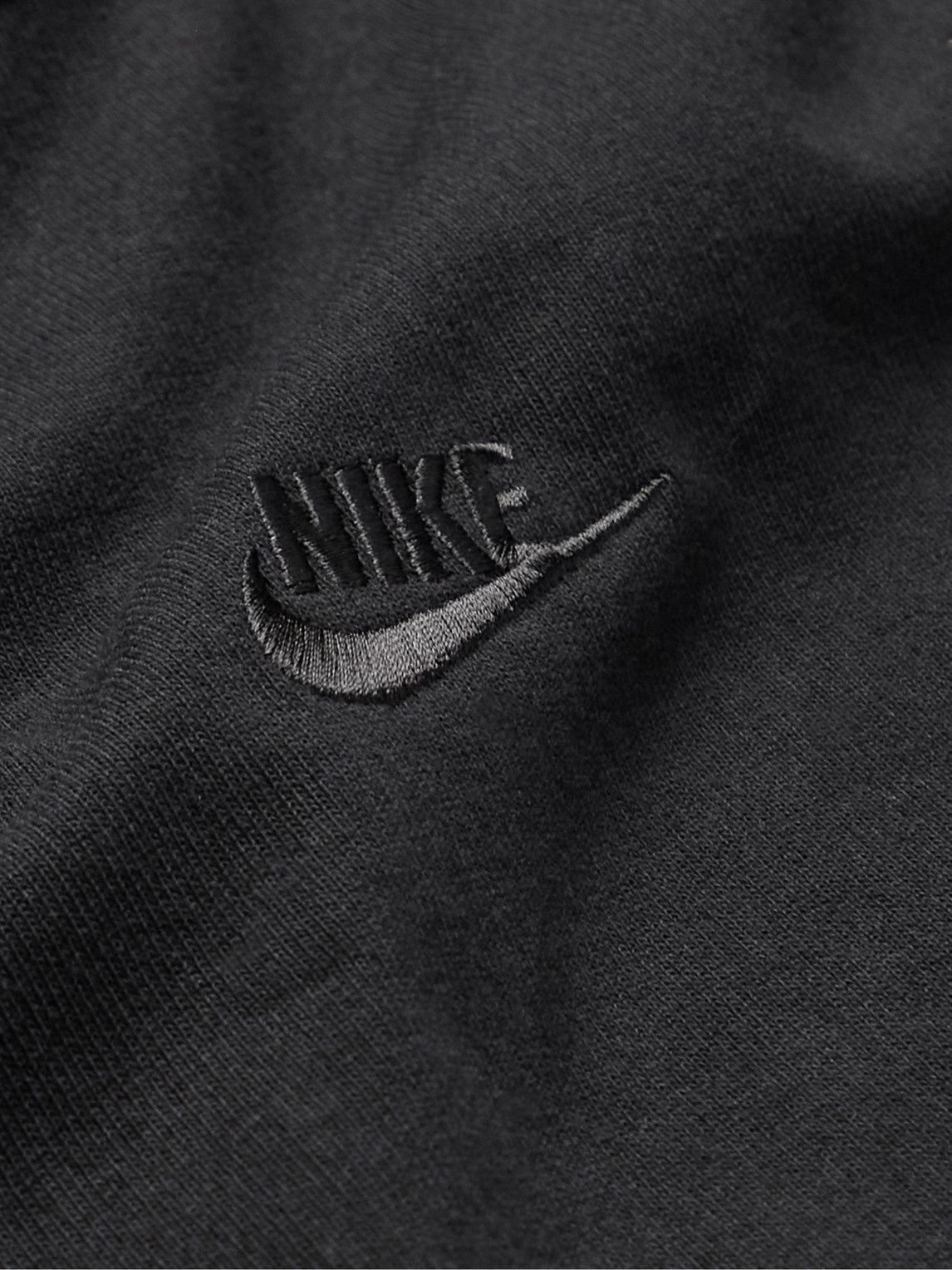 Nike - Logo-Embroidered Cotton-Jersey T-Shirt - Black Nike