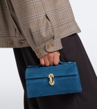 Savette Symmetry Pochette Small suede top-handle bag