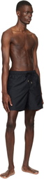Versace Black Embroidered Swim Shorts