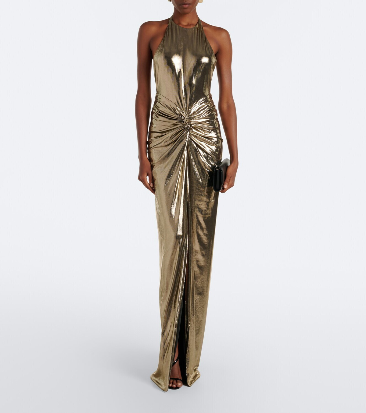 Retrofête Anida gathered halterneck gown