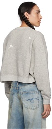 R13 Gray Cropped Sweatshirt