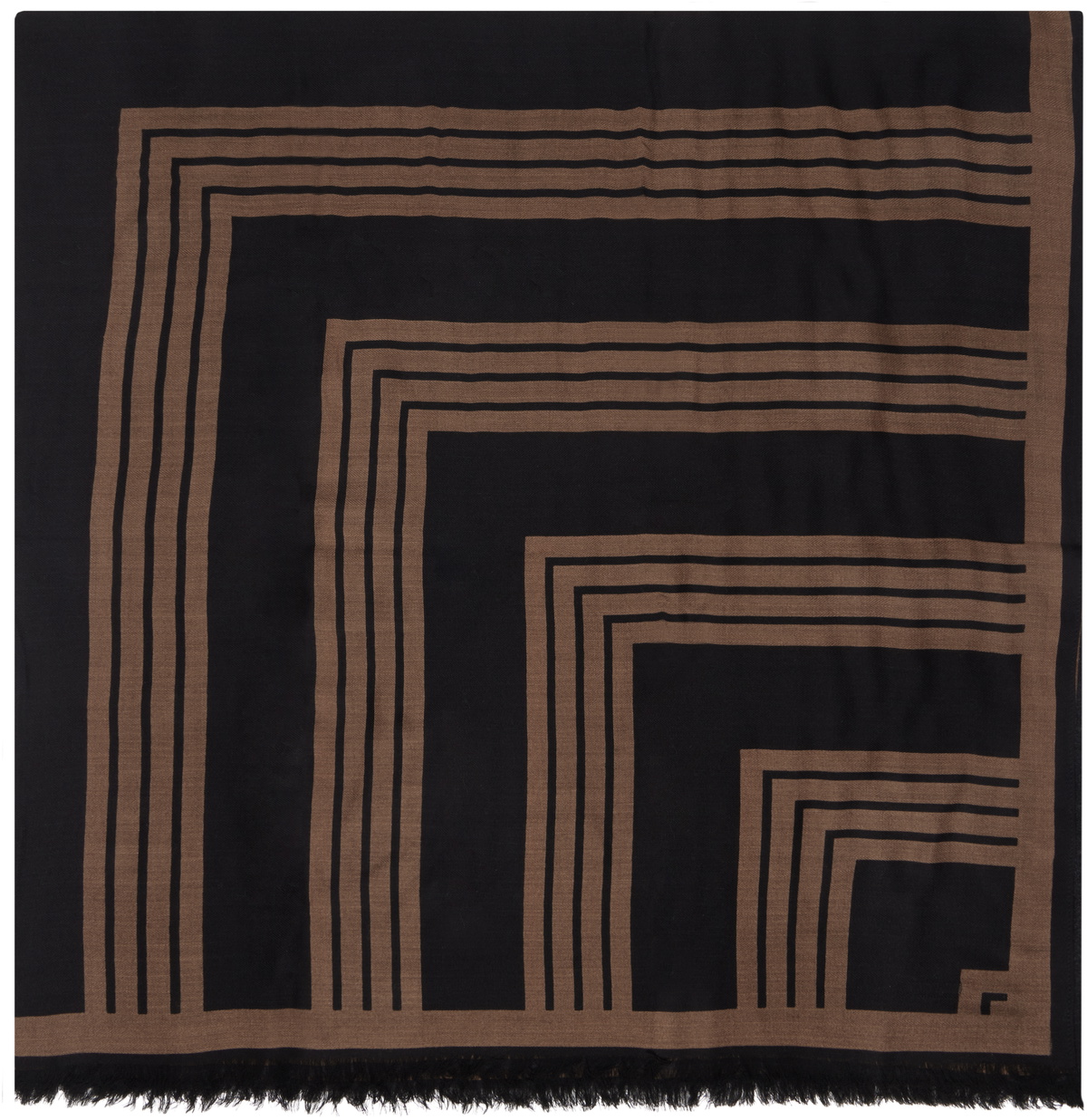 rag & bone Brown & Black Harlow Geo Scarf