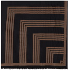 rag & bone Brown & Black Harlow Geo Scarf
