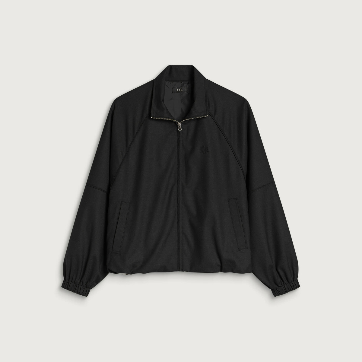 END. Women's Tailored Funnel Jacket in Black