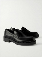 Valentino Garavani - Rockstud Leather Penny Loafers - Black