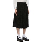 Tricot Comme des Garcons Black Twill and Dobby Jersey Skirt