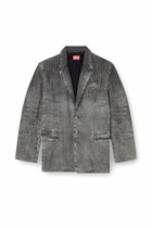 Diesel Blazer in tailoring pinstripe denim - Denim Jackets - Unisex - Black