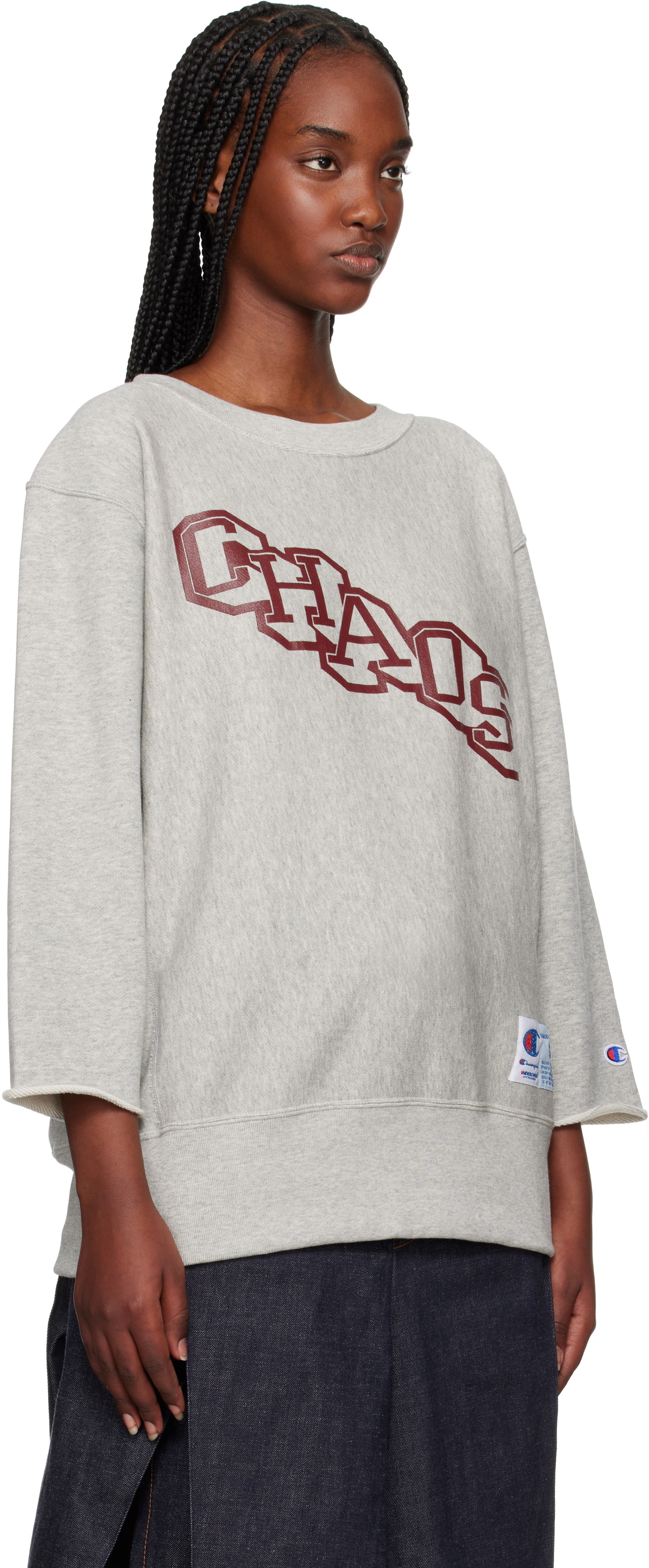 UNDERCOVER Gray Champion Edition Chaos Sweatshirt