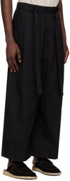 Naked & Famous Denim SSENSE Exclusive Black Wide Trousers