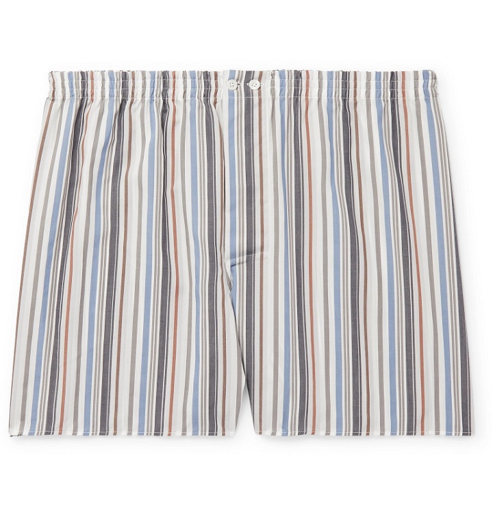 Photo: Zimmerli - Striped Lyocell and Cotton-Blend Pyjama Shorts - Multi