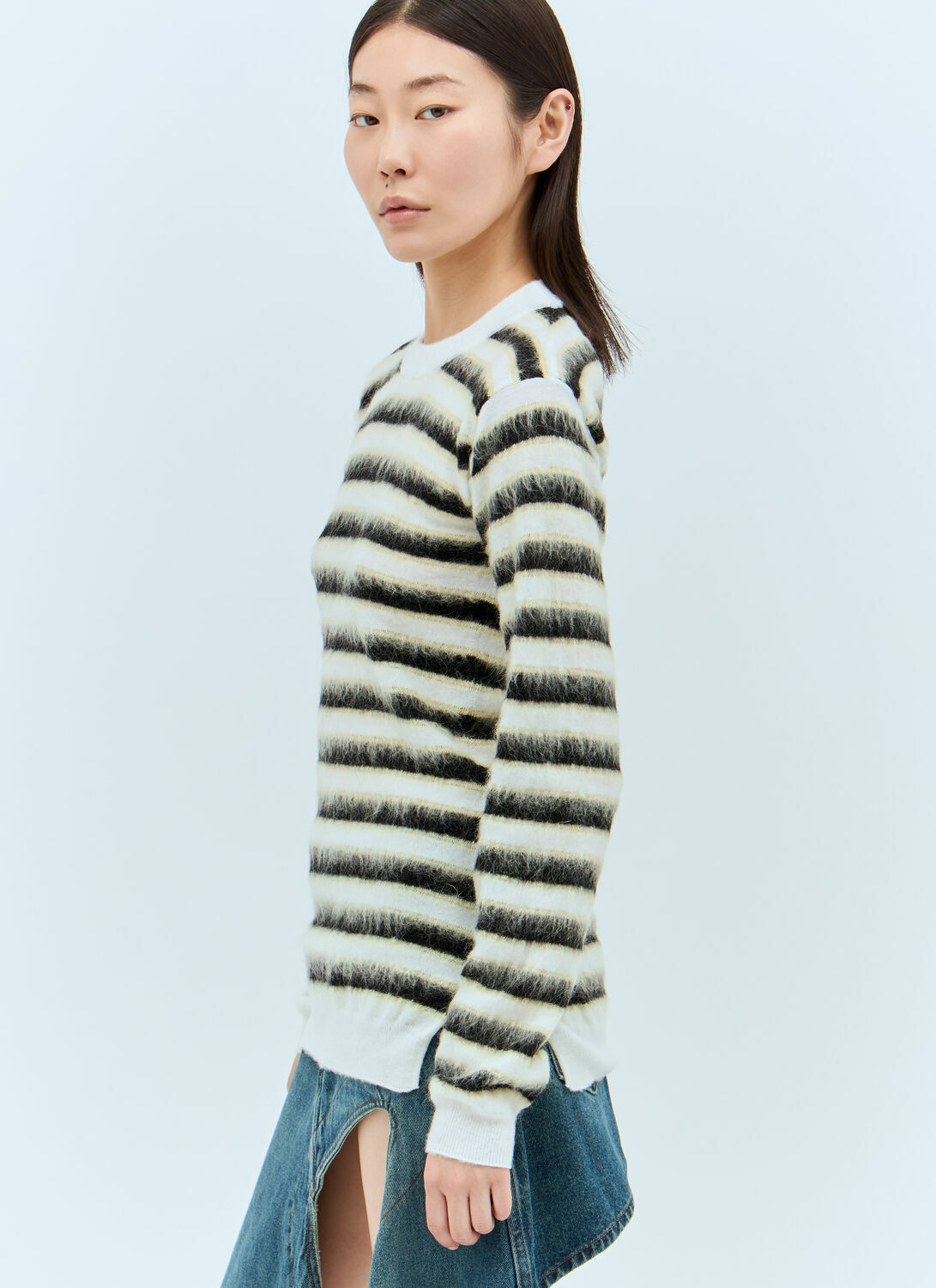 Marni Striped Wool-Mohair Sweater