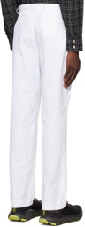 PALMER White Embroidered Trousers