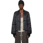 Rick Owens Moncler + Rick Owens Black Geocamo Flight Down Jacket
