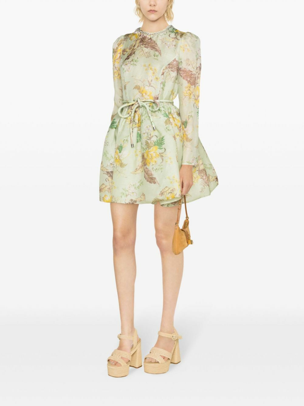 ZIMMERMANN Green Matchmaker Tulip Mini Dress Zimmermann