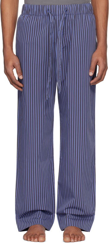 Photo: Tekla Blue & Brown Poplin Pyjama Pants