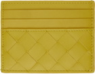 Bottega Veneta Yellow Intrecciato Card Holder