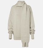 Calvin Klein Collection Scarf-detail cashmere sweater