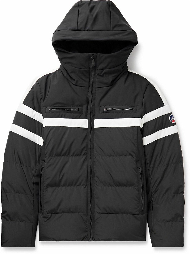 Photo: Fusalp - Abelban Quilted Colour-Block Hooded Ski Jacket - Black
