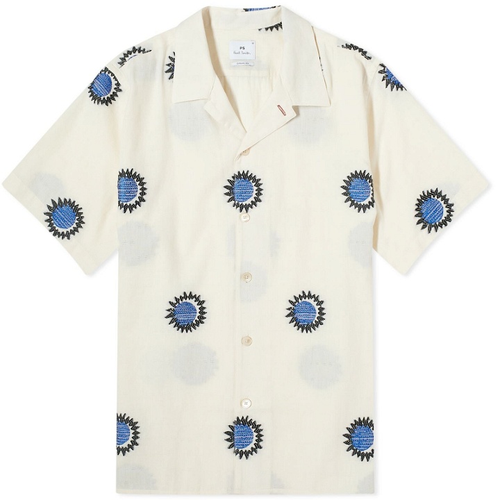 Photo: Paul Smith Men's Embroidered Vacation Shirt in Blue
