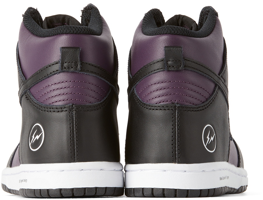 Nike Kids\' High-Top Sneakers in Black and Purple Nike Kids Purple & Black Dunk High Sneakers Nike main image 2