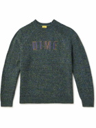 DIME - Fantasy Logo-Embroidered Knitted Sweater - Gray