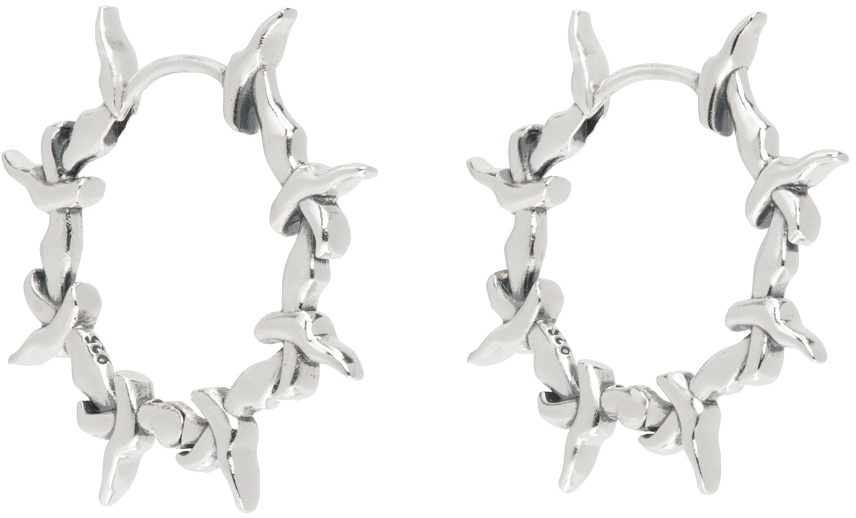KUSIKOHC SSENSE Exclusive Silver Thorn Earrings