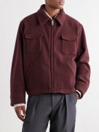 SECOND / LAYER - Jefe Wool Blouson Jacket - Burgundy