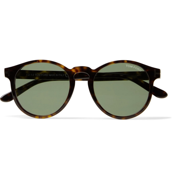 Photo: TOM FORD - Round-Frame Tortoiseshell Acetate Sunglasses - Tortoiseshell