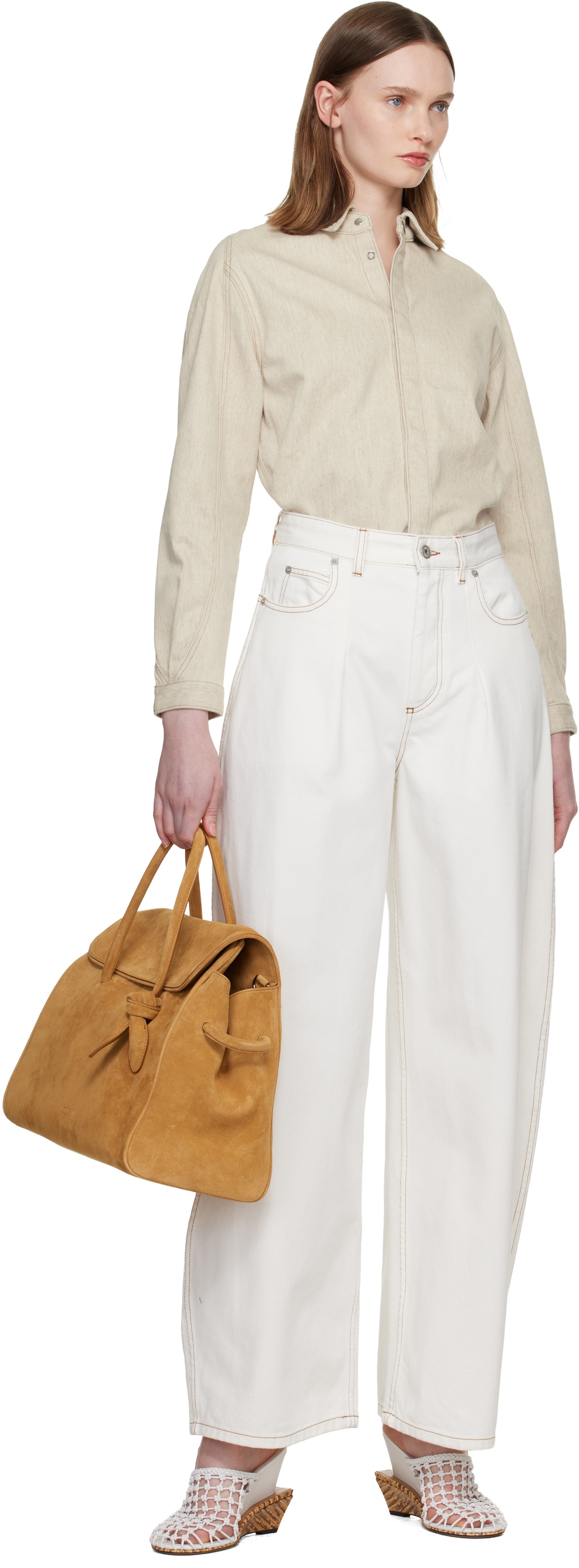 JACQUEMUS Beige 'The Amelo de-Nîmes' Denim Shirt