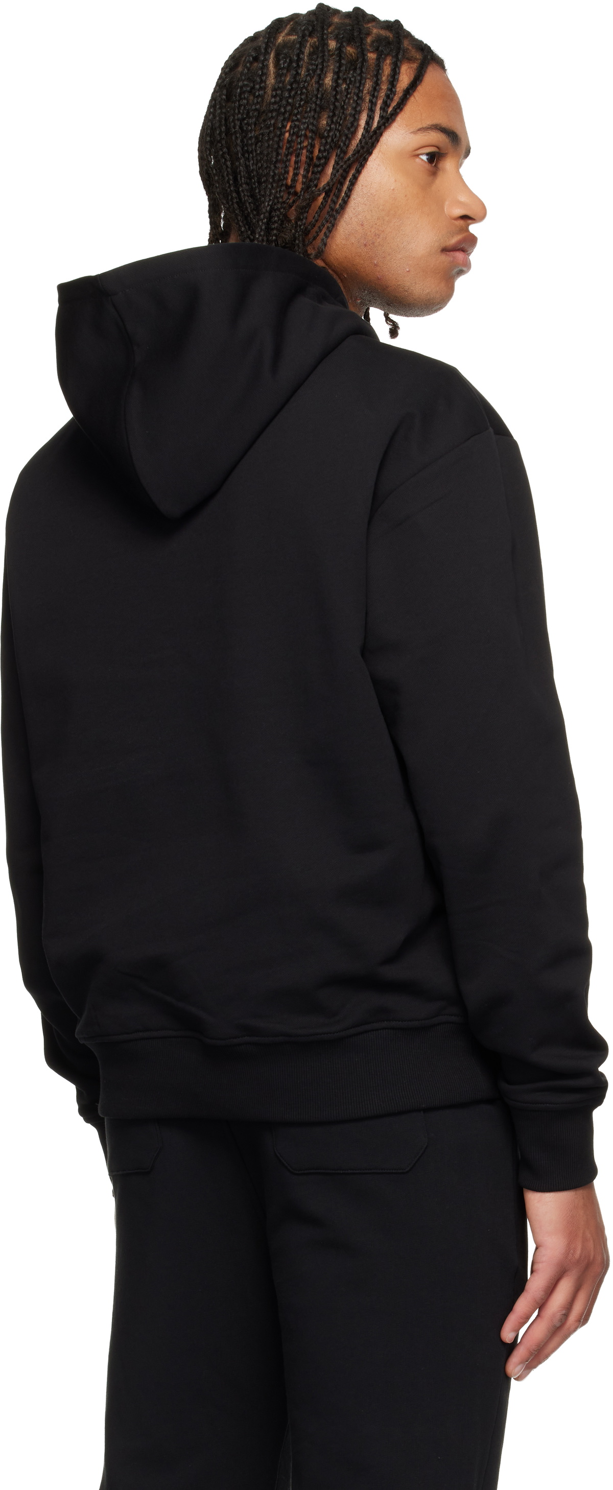 Balmain Black 'Balmain Paris' Writing Hoodie