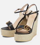 Gucci - Leather espadrille wedge sandals