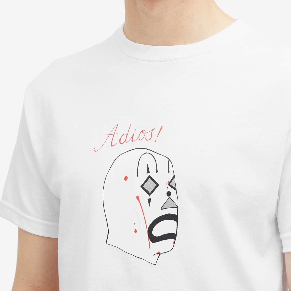 Wacko Maria Men's Type-5 Adios T-Shirt in White Wacko Maria