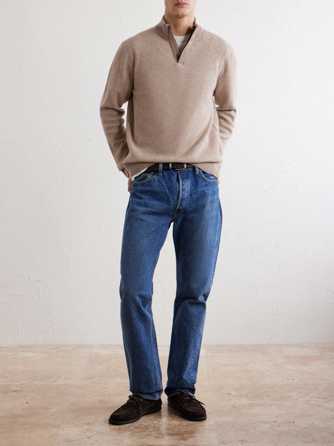 Slowear - Virgin Wool Half-Zip Sweater - Neutrals