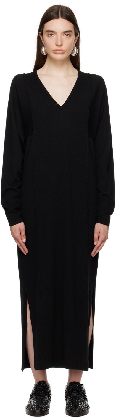House of Dagmar Black Paneled Maxi Dress