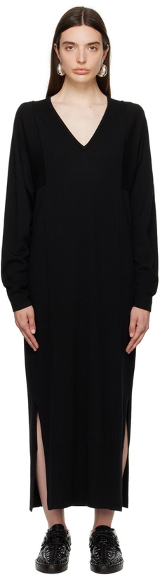Photo: House of Dagmar Black Paneled Maxi Dress