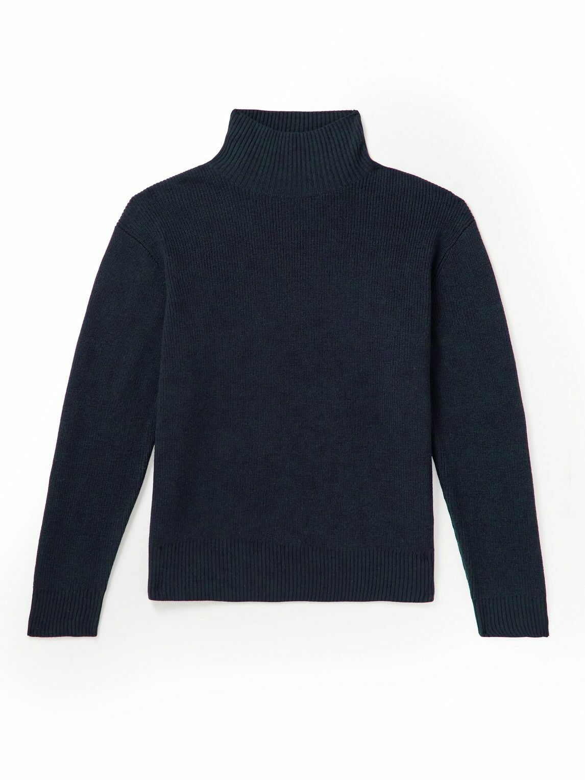 FRAME WoolBlend MockNeck Sweater Blue Frame Denim