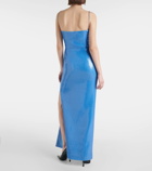 Galvan Stargaze Bandeau sequined maxi dress