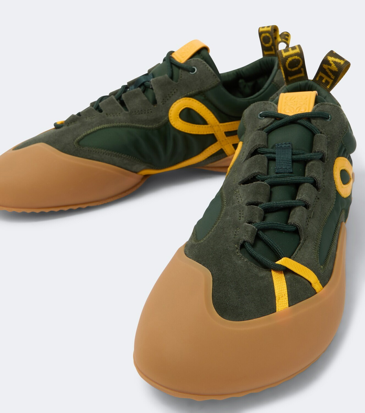 Loewe Grip suede-trimmed sneakers