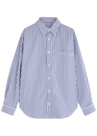 Matteau Striped Cotton Shirt Blue