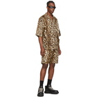 mastermind WORLD Beige Animal Short Sleeve Shirt