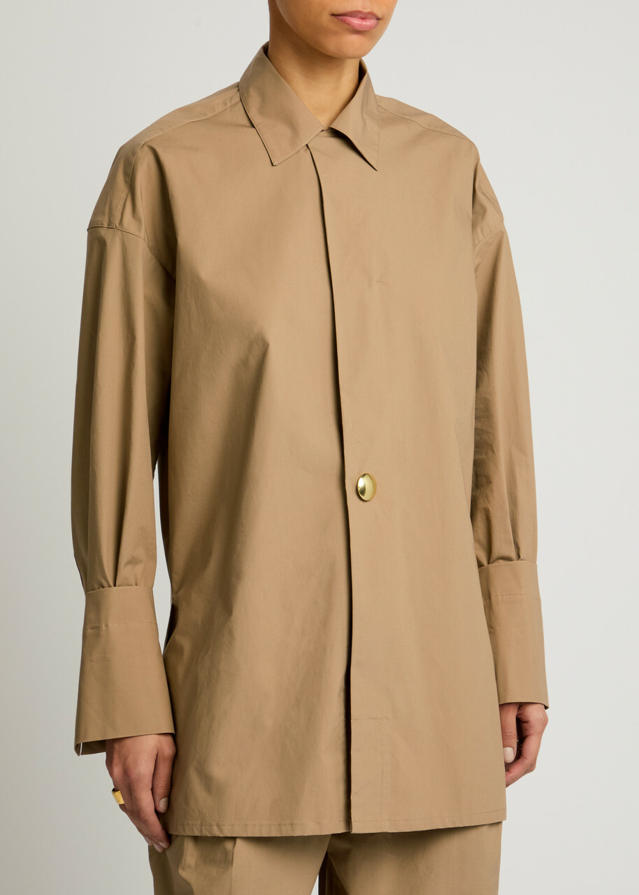 Darkpark Jodie Cotton-poplin Shirt Camel